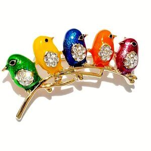 🌺 🌺 🌺 Colorful Bird Brooch -  Pin - Bag Charm